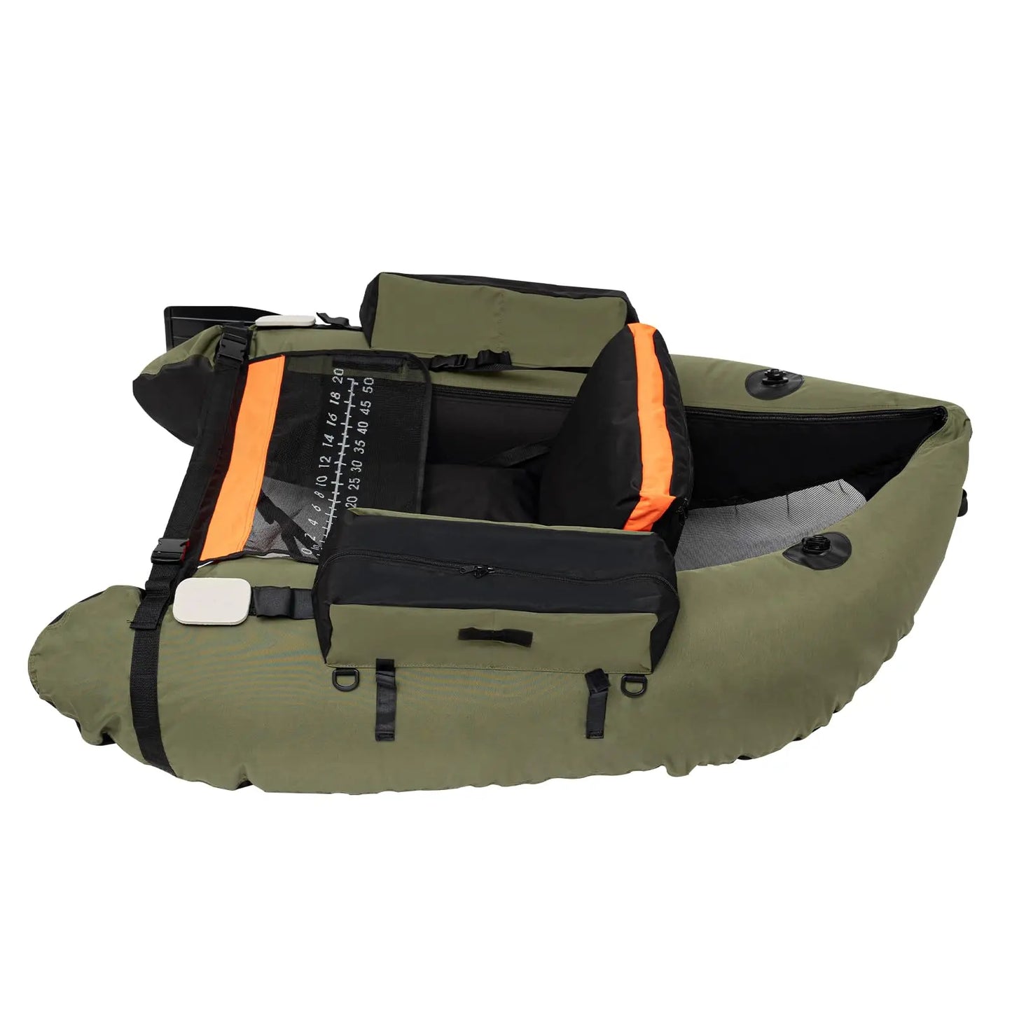 Inflatable U Shaped Fishing Float Tube With Pump Paddle Storage