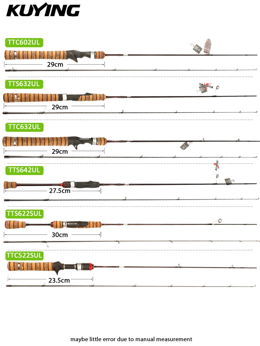 Kuying Teton Spinning Casting Rod For Lure Fishing Baitcaster