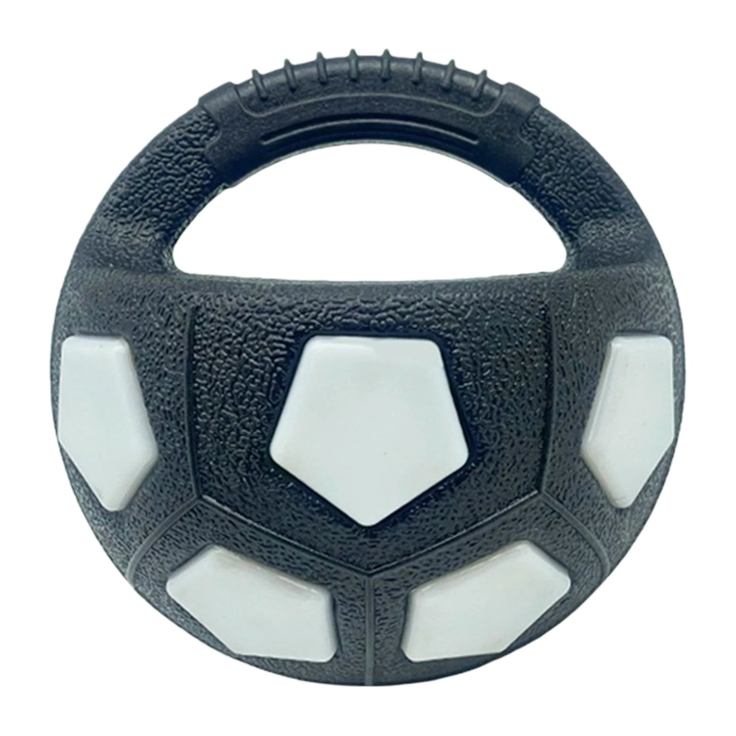 None Dog Calming Ball With Handle Interactive Squeaky Football Toy