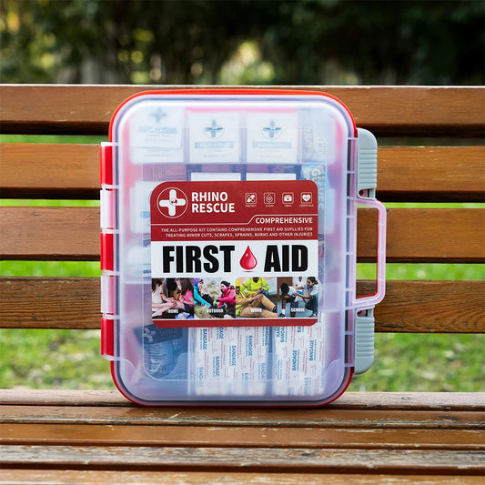 RHINO RESCUE 350 Pieces OSHA First Aid Kit Home Office