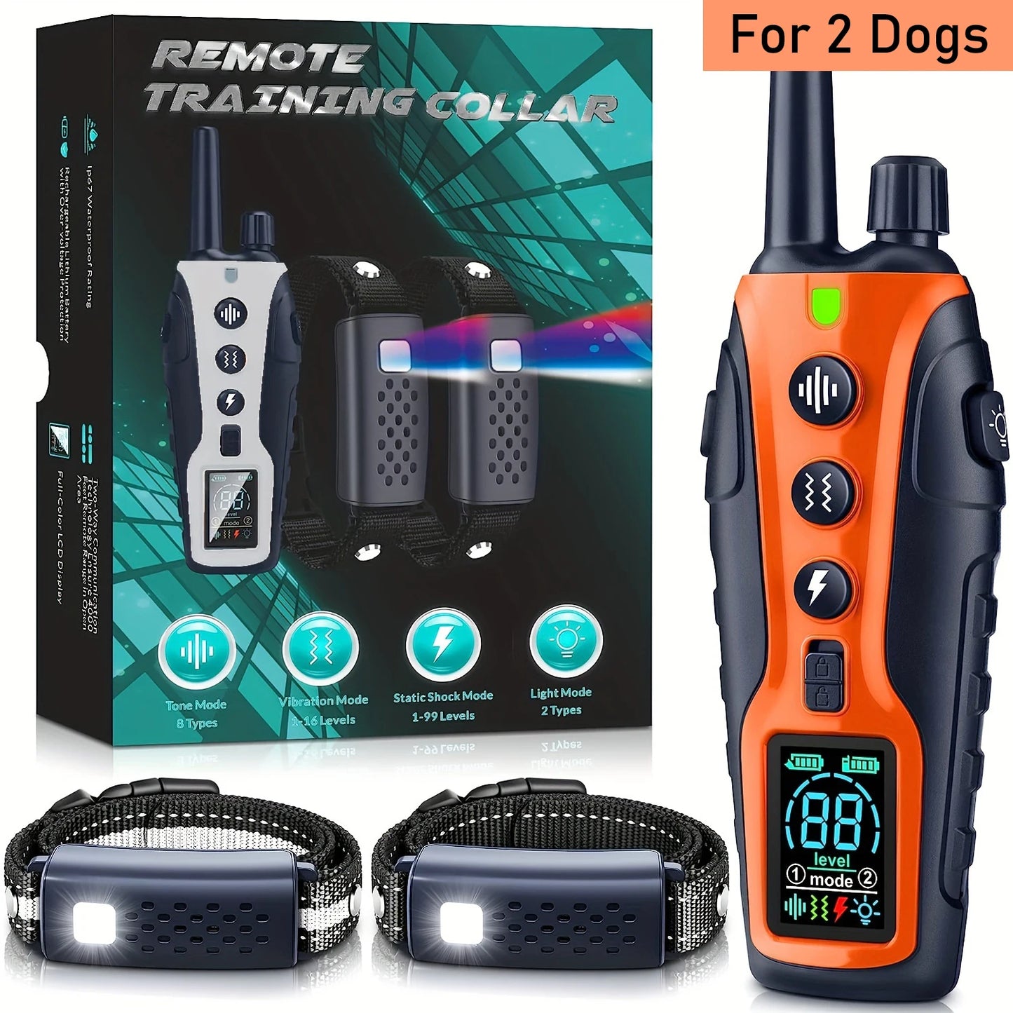 WXRPETH Dog Training Collar Remote Control Beep Vibration Shock 3300ft