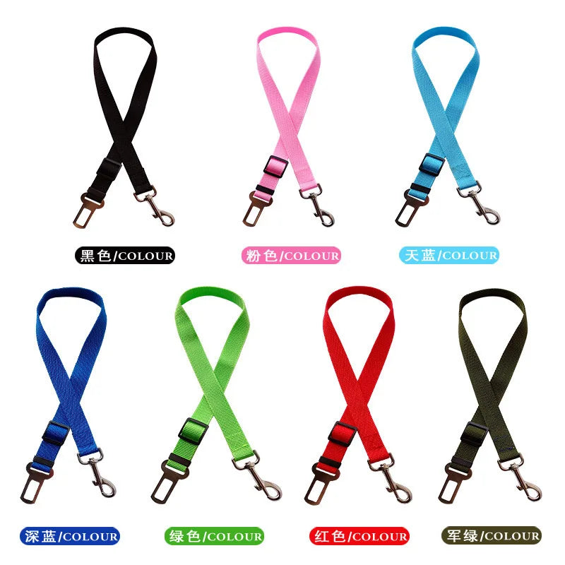 Adjustable Dog Car Seat Belt Harness Vehicle Safety