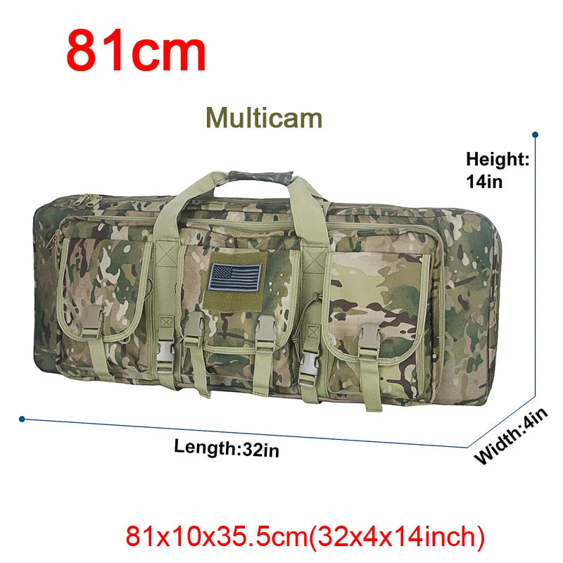 LQARMY Tactical Double Rifle Case Molle Gun Bag For Airsoft