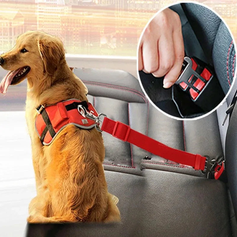 Adjustable Dog Car Seat Belt Harness Vehicle Safety