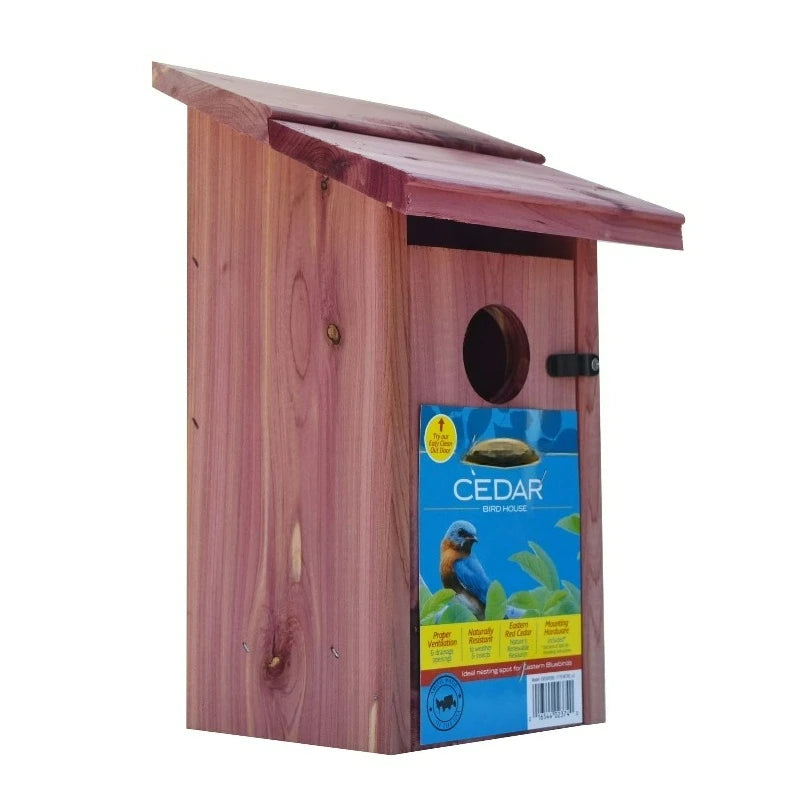 Red Cedar Bluebird House For Eastern Bluebirds Outdoors