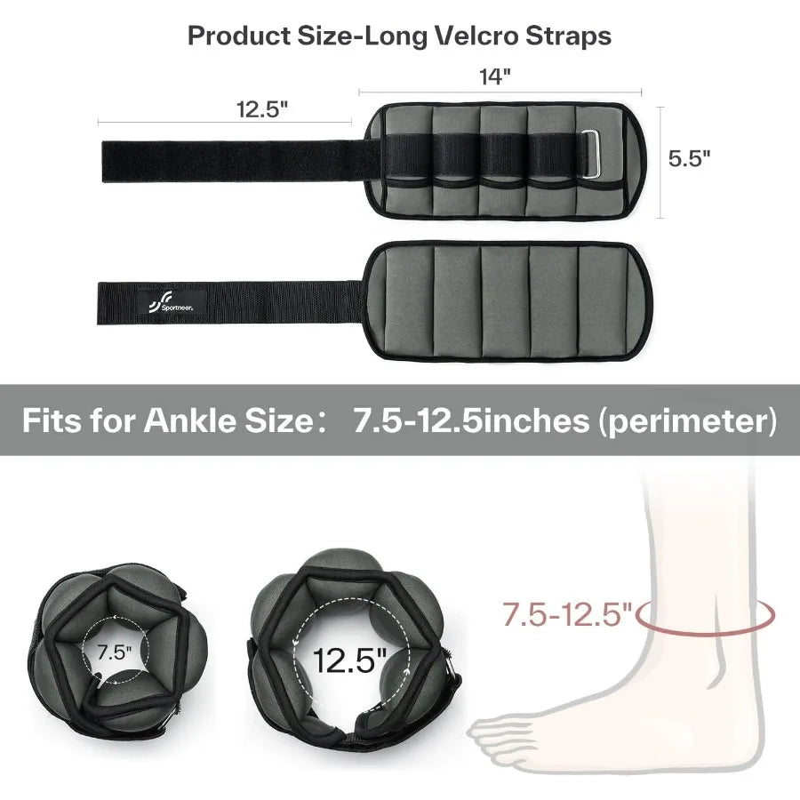 LISM Adjustable Ankle Weights Set For Strength Training