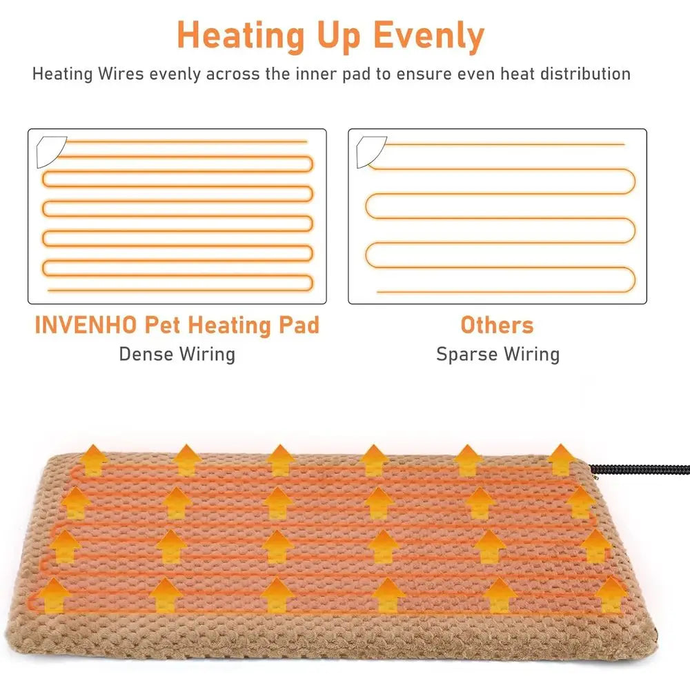 Electric Pet Heating Pad With Adjustable Temperature Waterproof Timer