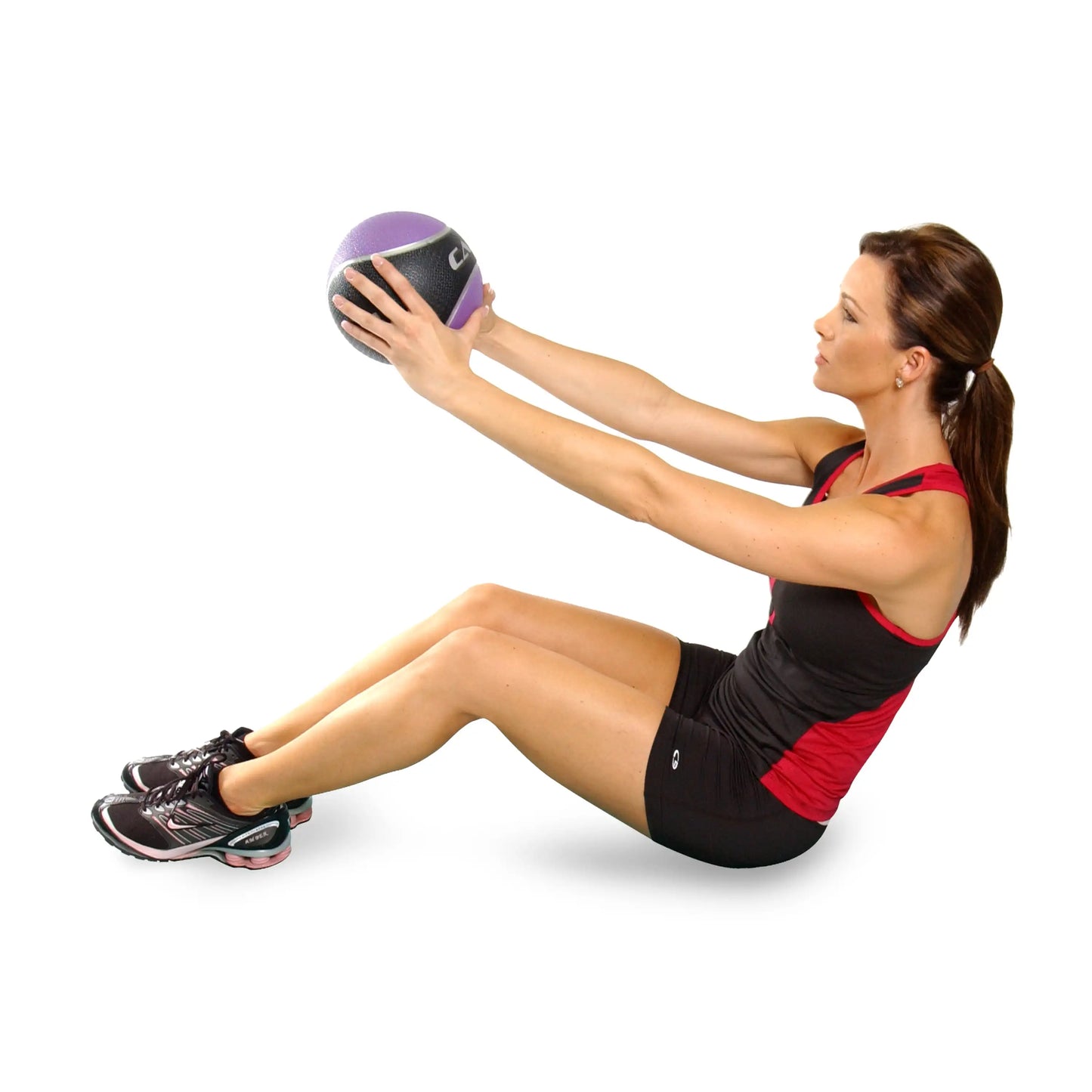 Rubber Medicine Ball With Textured Grip For CrossFit Training Durable