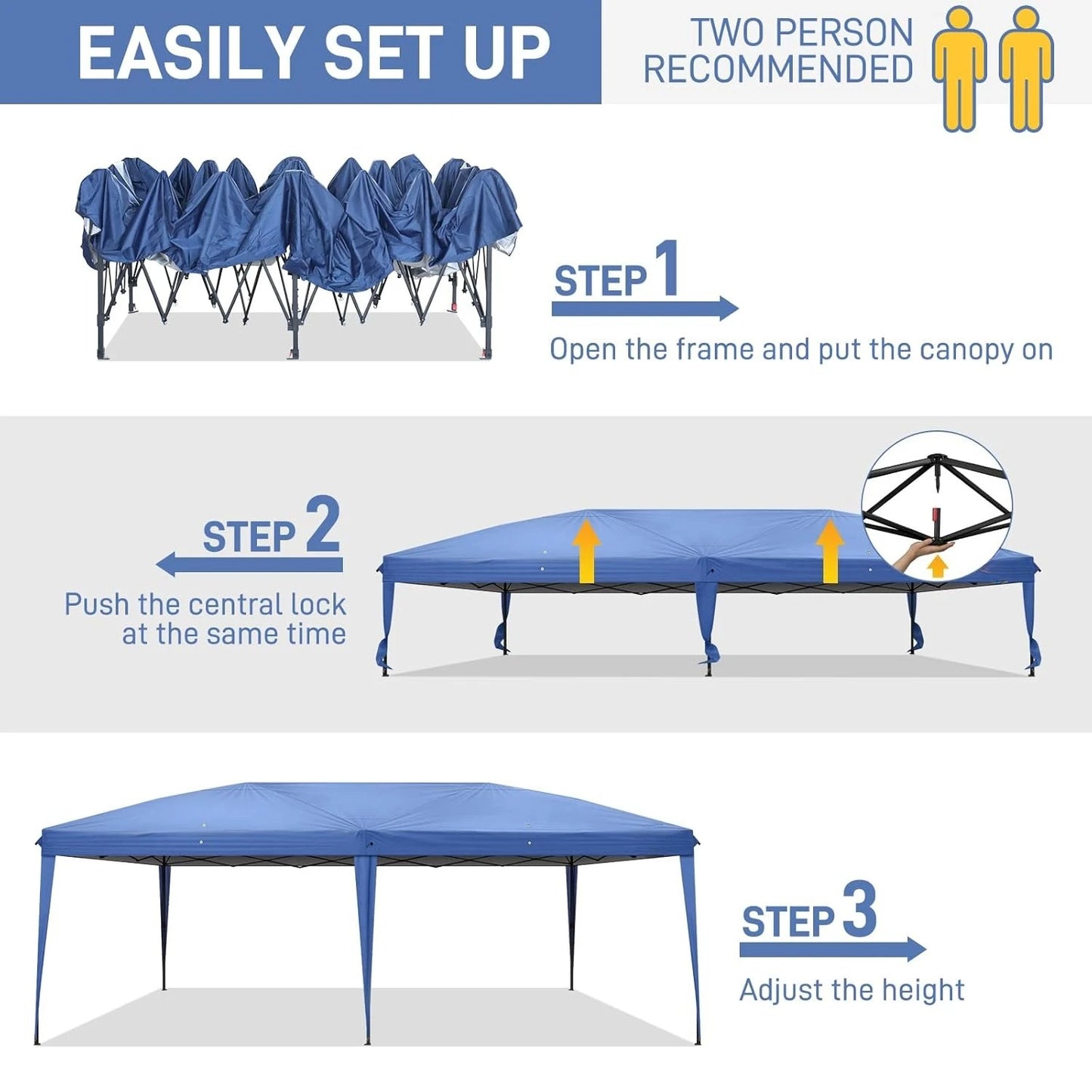 Pop Up Canopy Tent With Sidewalls Outdoor Gazebo Shelter Parties