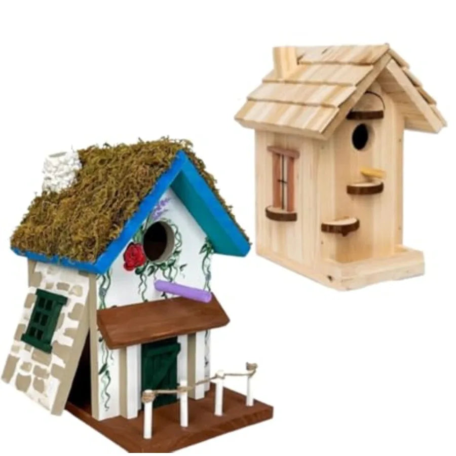 Deluxe DIY Birdhouse Bundle Cottage Style Premium Wood Kits