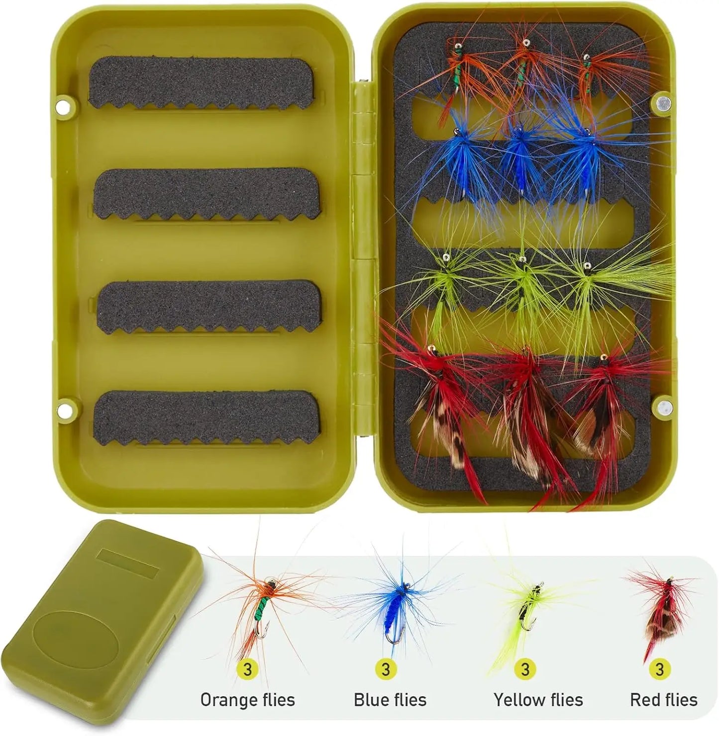 Fly Fishing Rod And Reel Combo Starter Kit With Flies