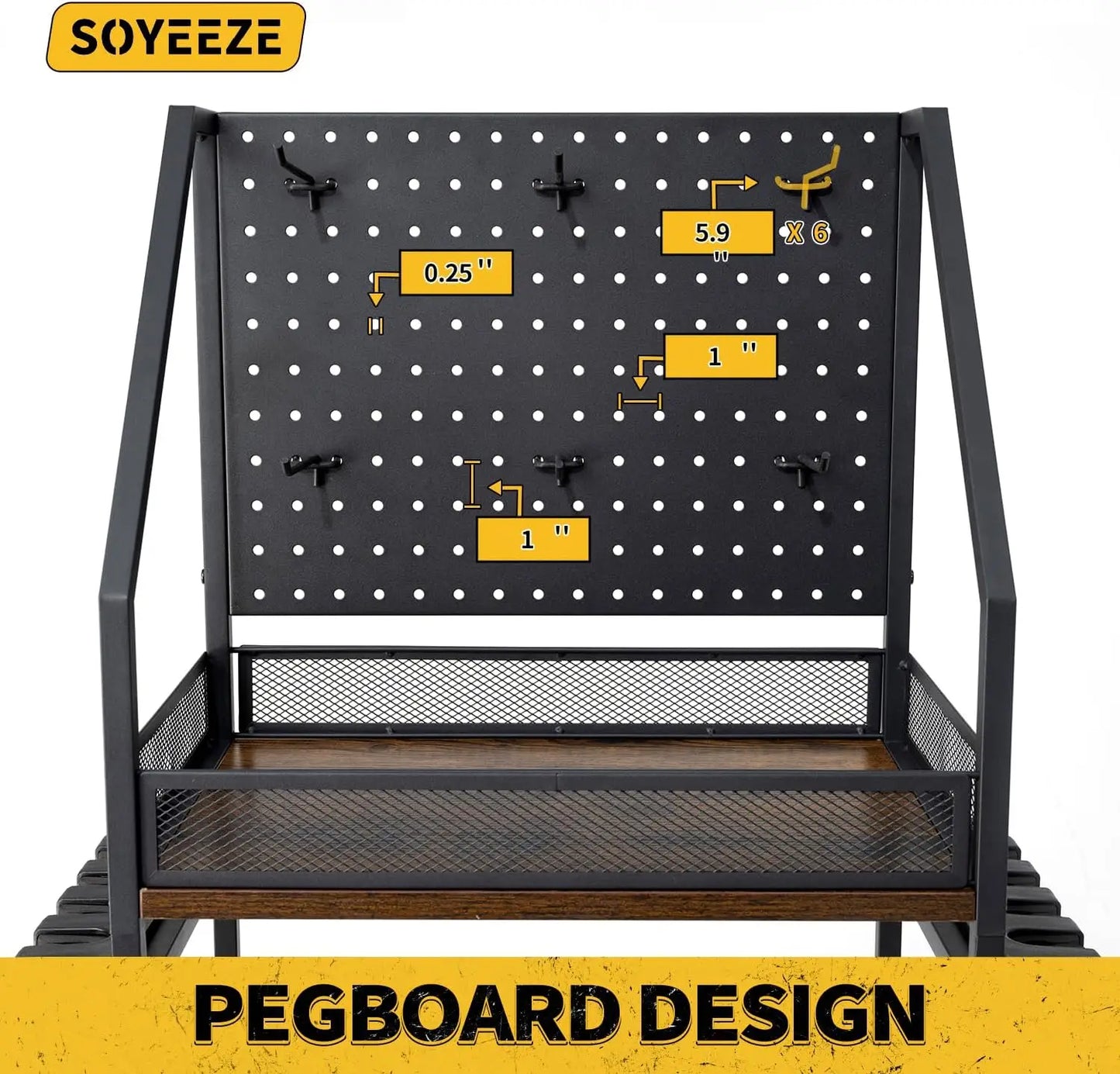 Fishing Rod Storage Cart Pegboard Holds 12 Rods Lockable Wheels