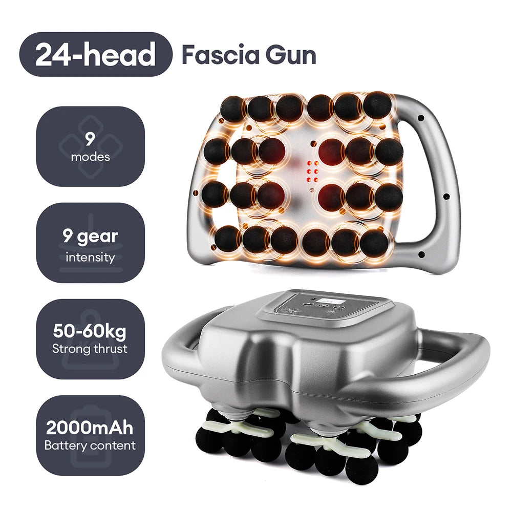 Foreverlily 16 Head Fascia Massage Gun 9 Modes Body