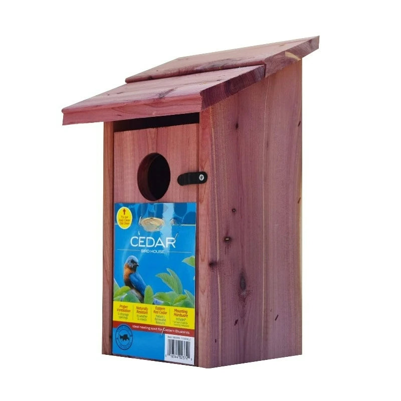 Red Cedar Bluebird House For Eastern Bluebirds Outdoors