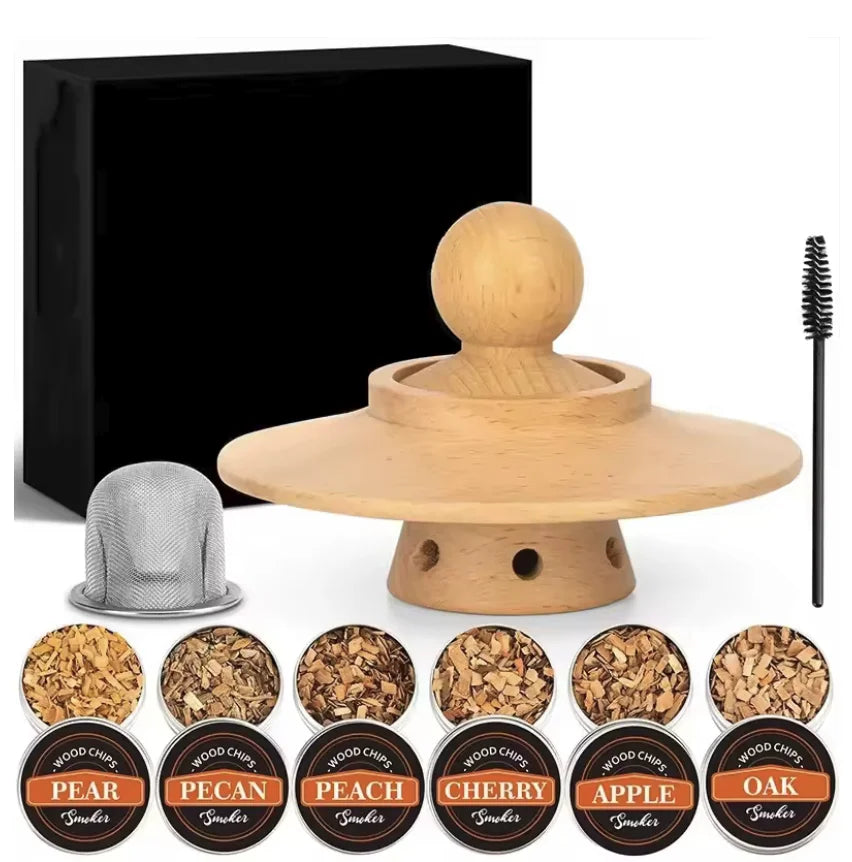 Whiskey Smoker Kit With Wood Chips 6 Flavors Bar Set