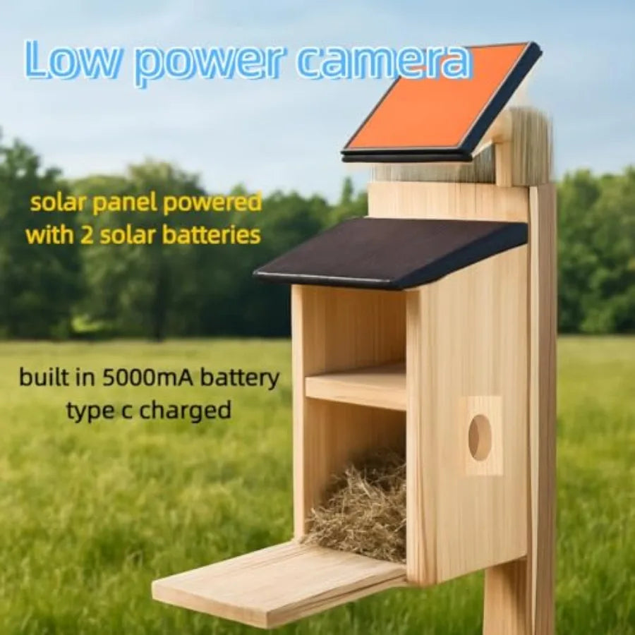 Smart Bird House With Camera Solar Powered AI Bird Feeder