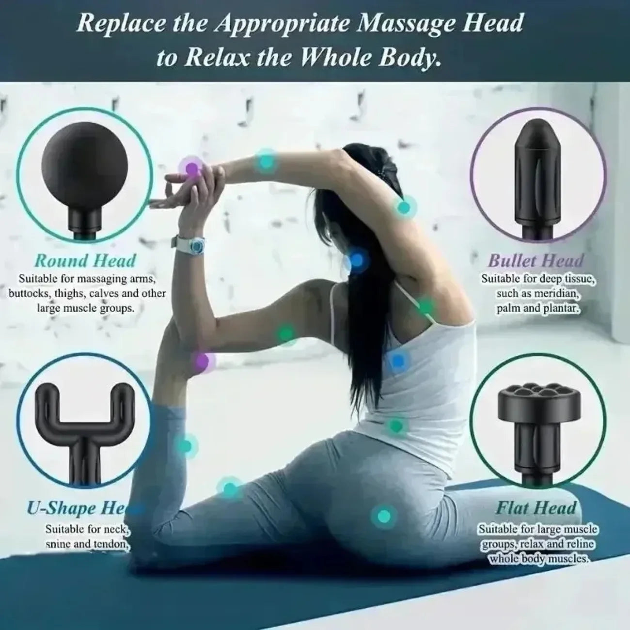 DIAMRI Mini USB Massage Gun Portable Fascia Reliever Neck Shoulders