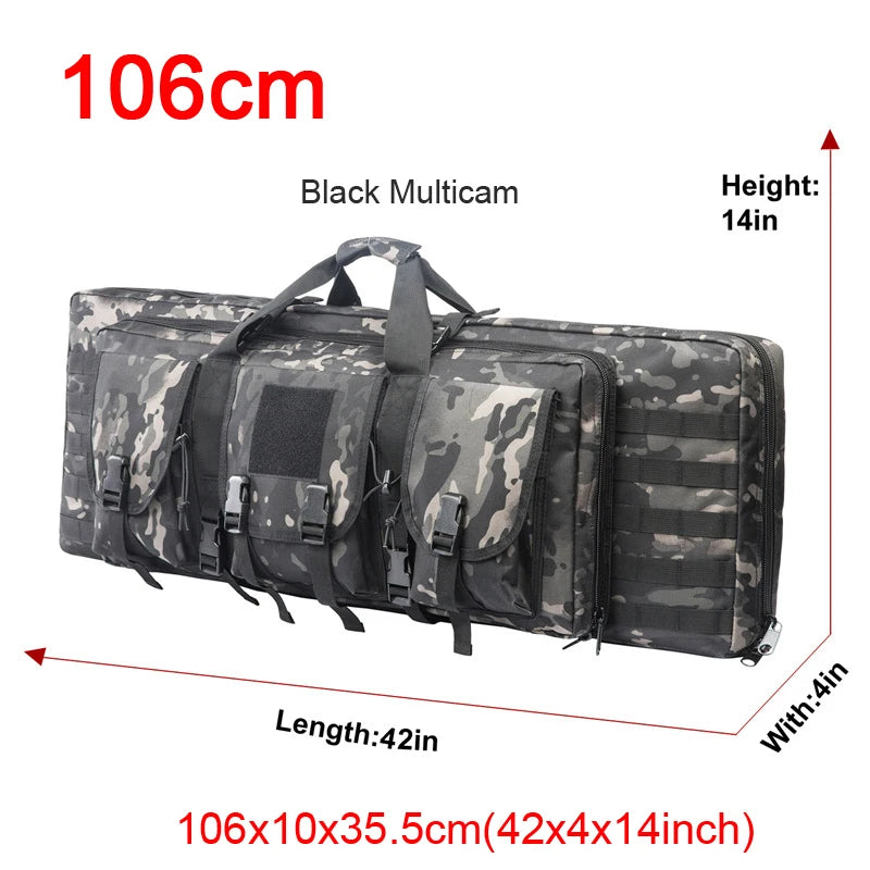 LQARMY Tactical Double Rifle Case Molle Gun Bag For Airsoft