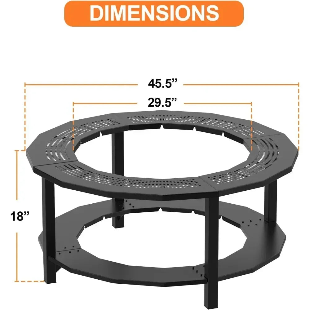 BQMAX Portable Outdoor Fire Pit Table For Wood Burning Pits
