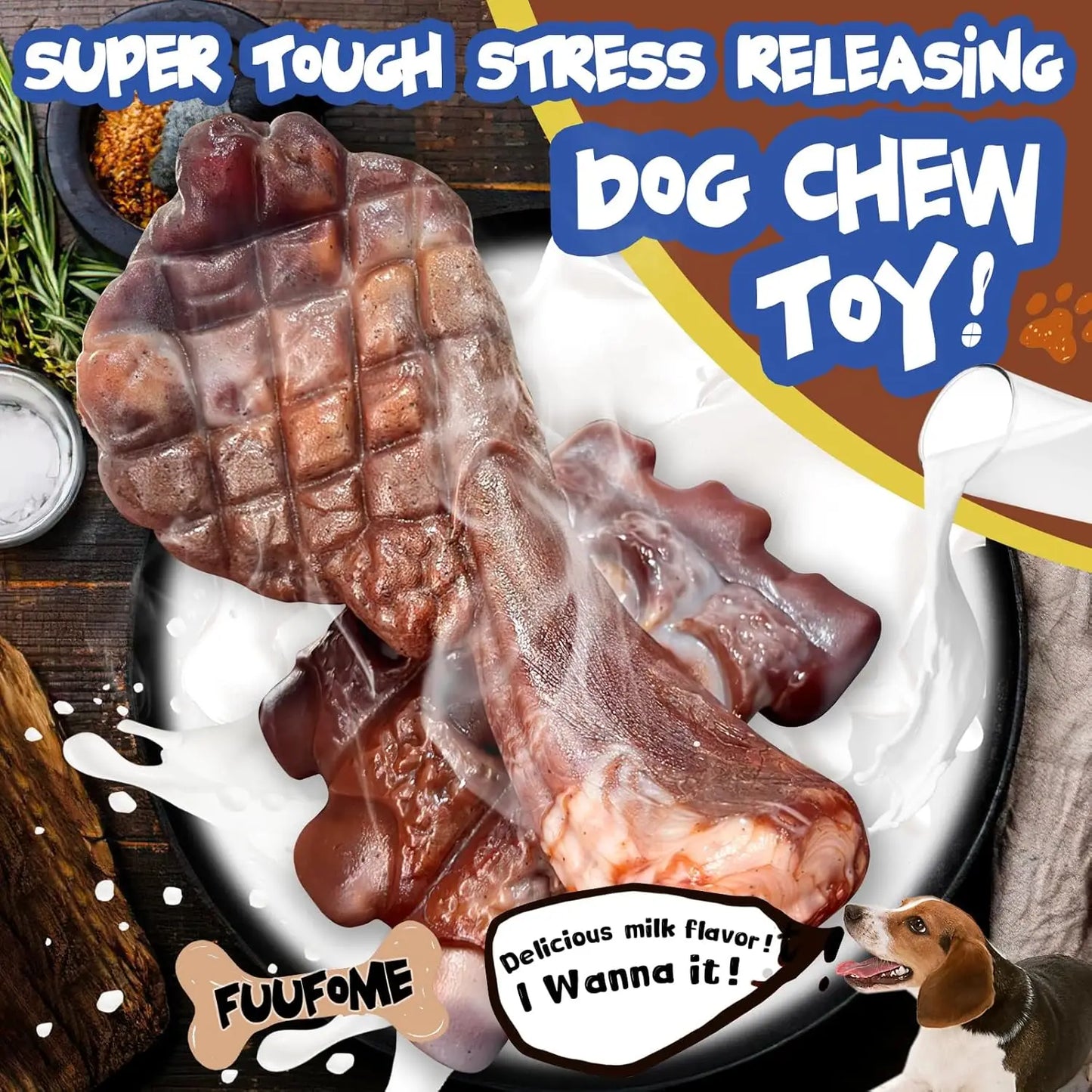 Indestructible Dog Chew Toys For Aggressive Chewers 2 Pack