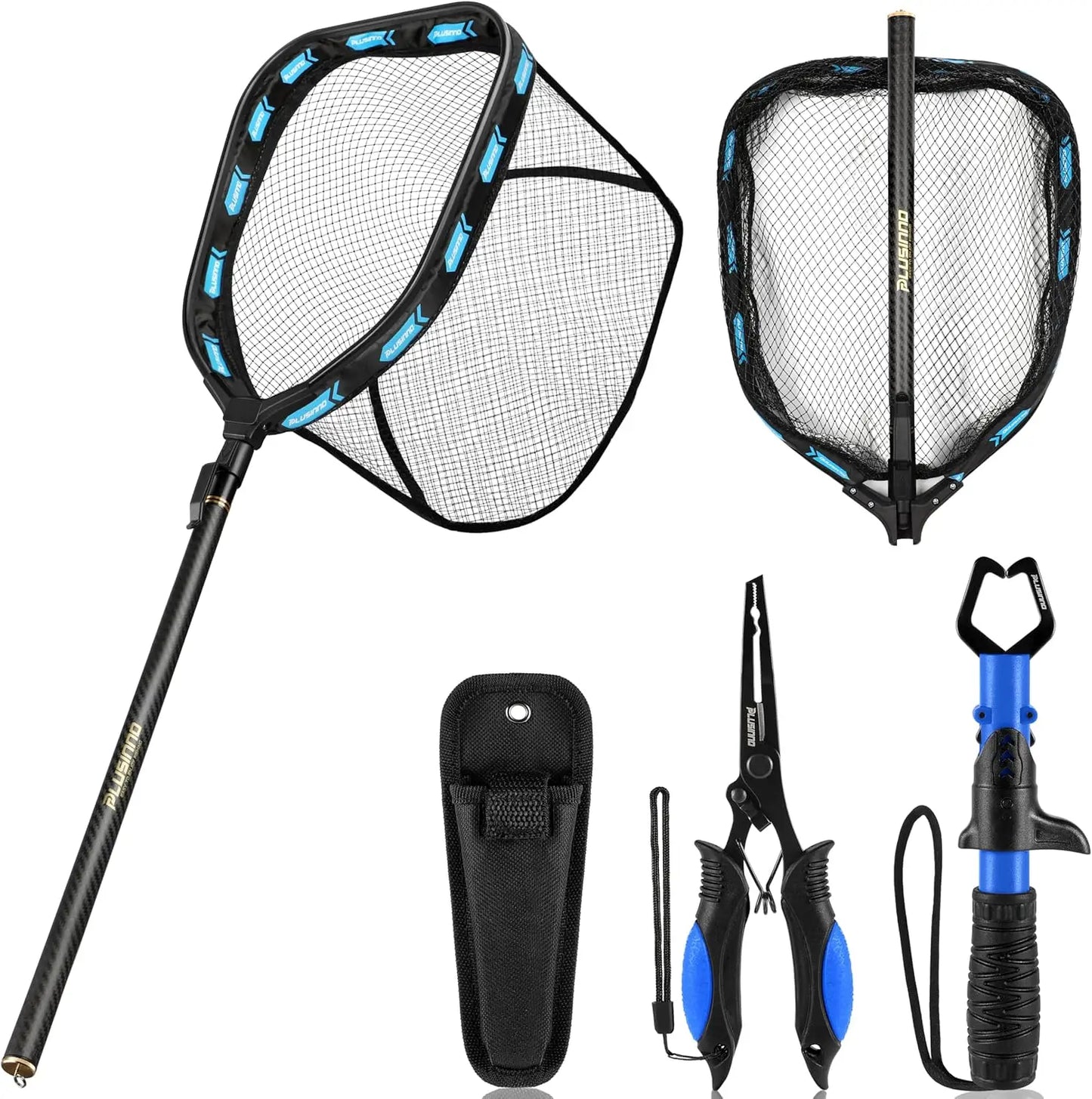 Telescoping Carbon Fiber Fishing Net With Floating Handle For Kayak