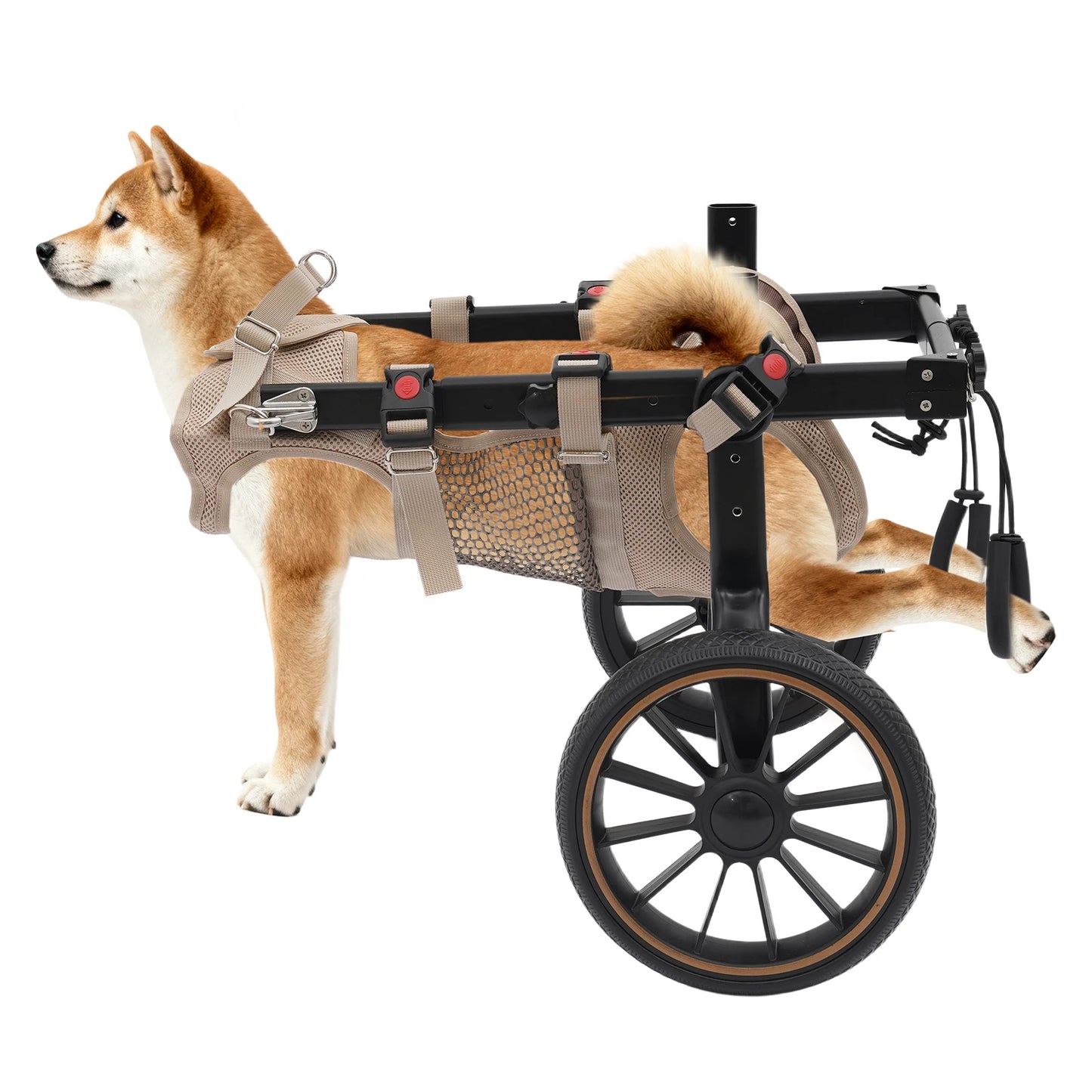 Bymaocar Adjustable Dog Trolley Wheelchair For Hind Leg Support