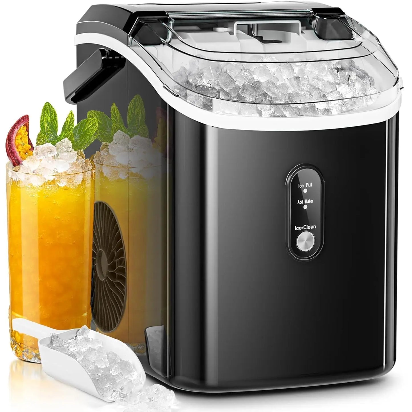 Nugget Ice Maker Countertop Portable Pebble Ice Chewable OneClick