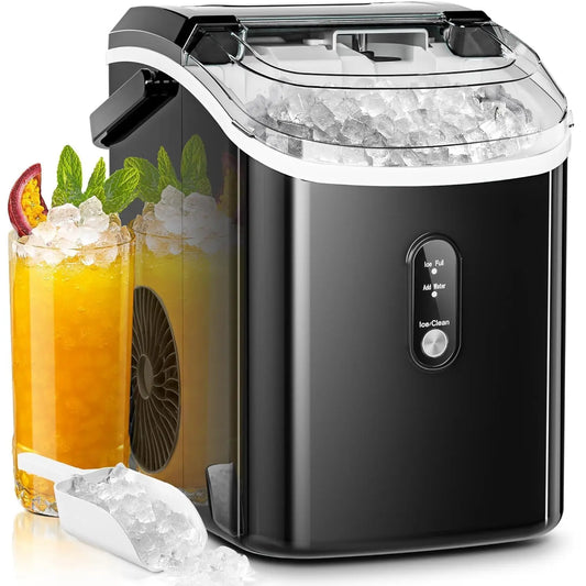 Nugget Ice Maker Countertop Portable Pebble Ice Chewable OneClick