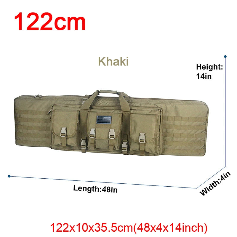 LQARMY Tactical Double Rifle Case Molle Gun Bag For Airsoft