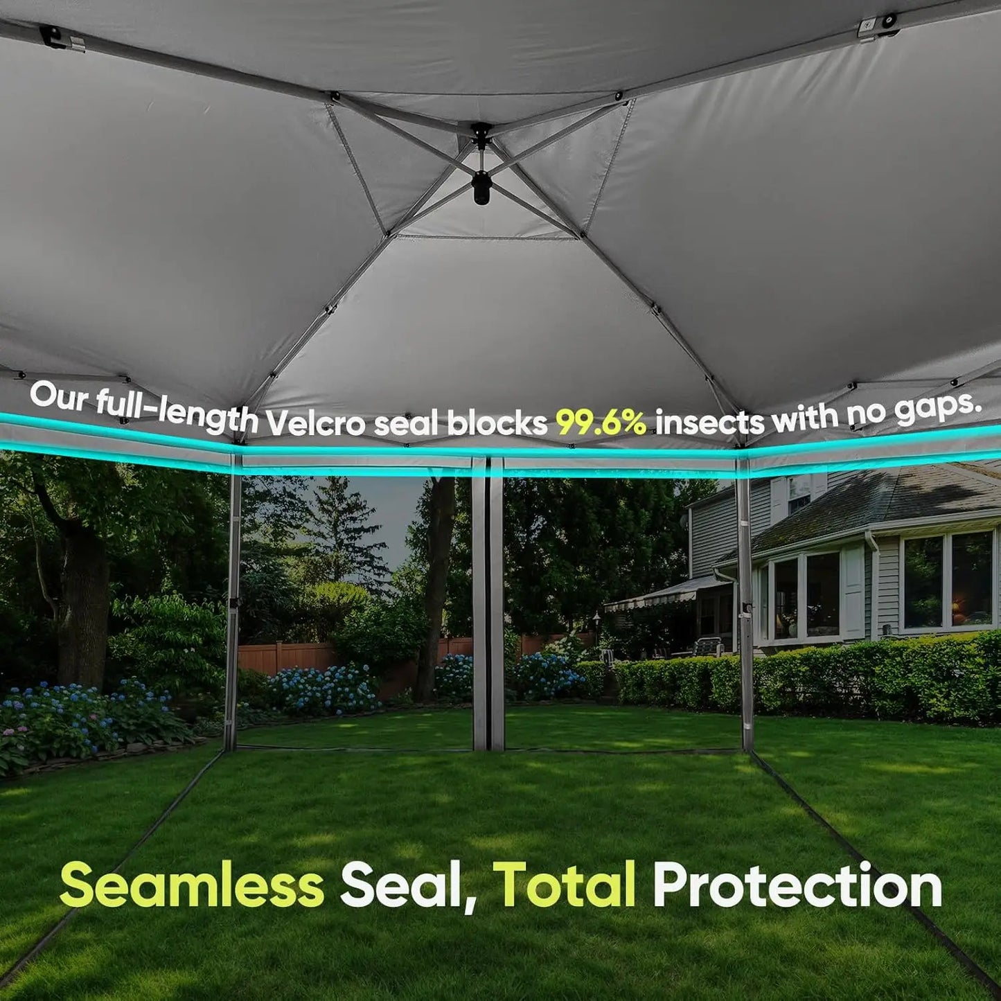 Portable Pop Up Screened Canopy Tent With Mosquito Netting Patio