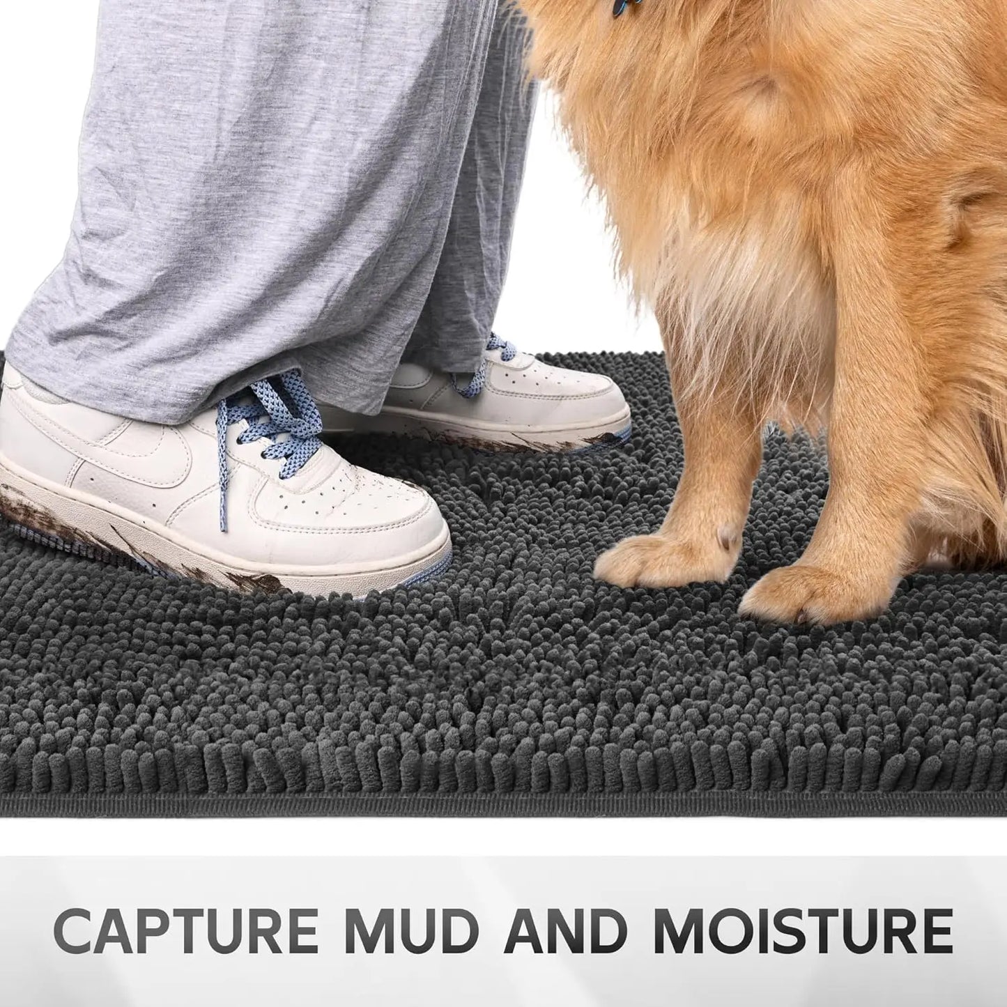 Super Absorbent Dog Door Mat Quick Dry Indoor Outdoor Rug