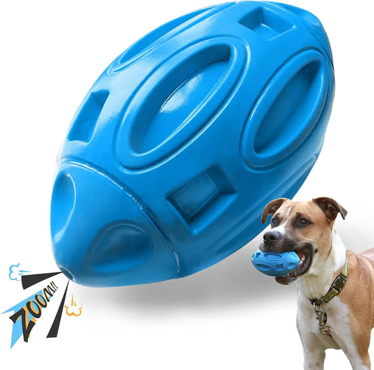 Squeaky Dog Toy Ball For Aggressive Chewers Durable Rubber