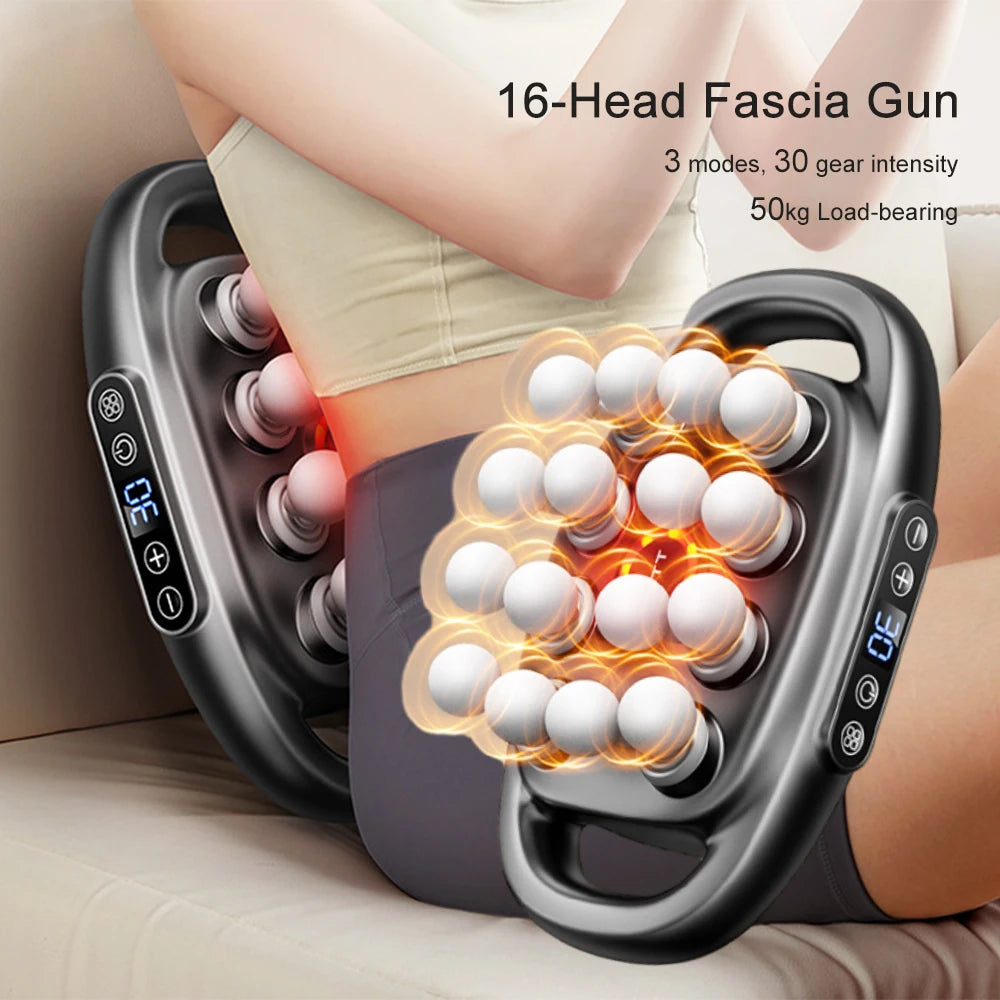 Foreverlily 16 Head Fascia Massage Gun 9 Modes Body