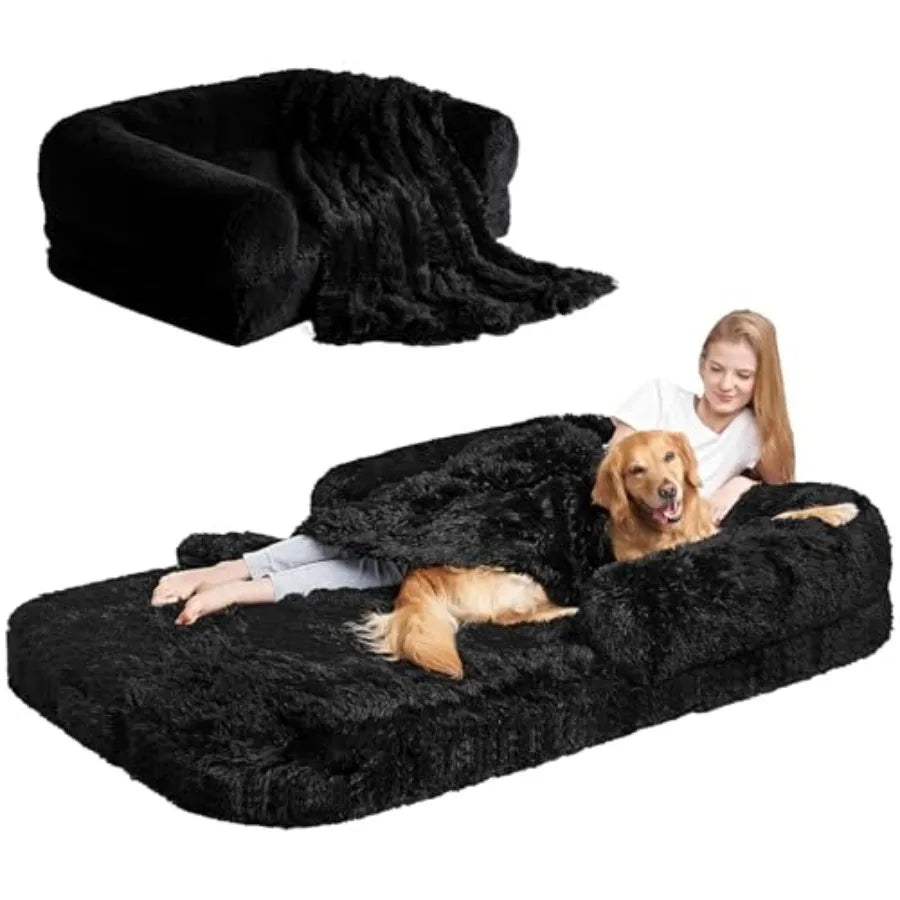 NONECN Foldable Orthopedic Memory Foam Human Dog Bed Waterproof