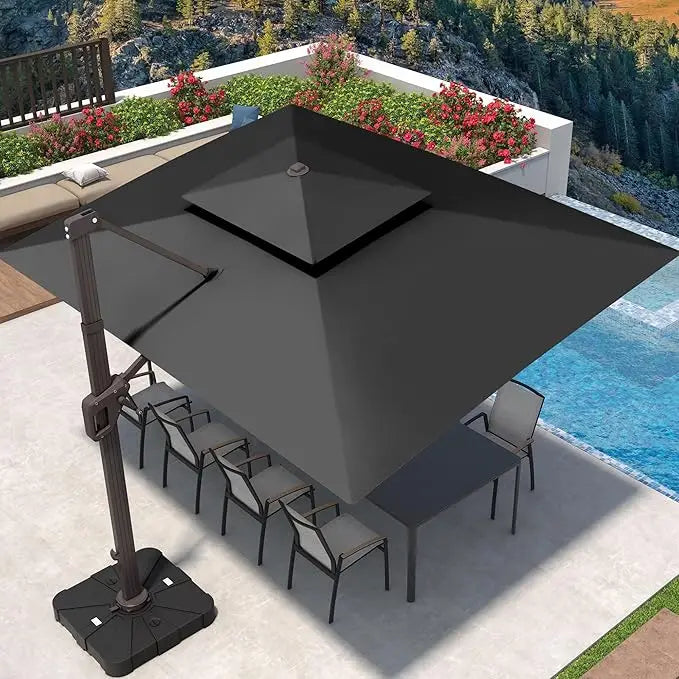 Cantilever Patio Umbrella With 360 Degree Rotation Outdoor