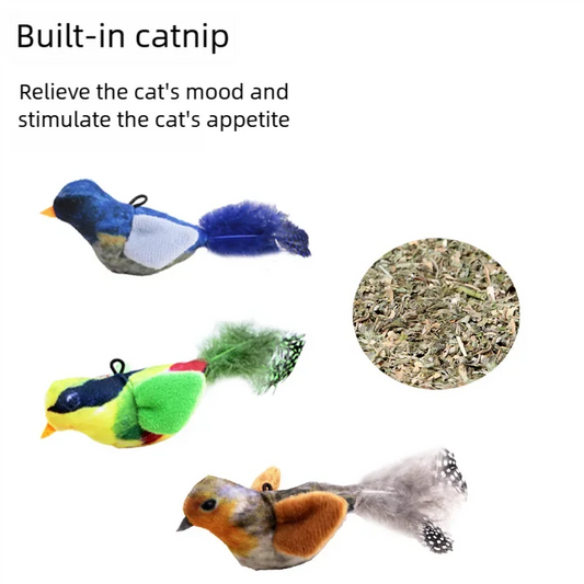 Sound Sensing Interactive Bird Cat Toy For Indoor Cats