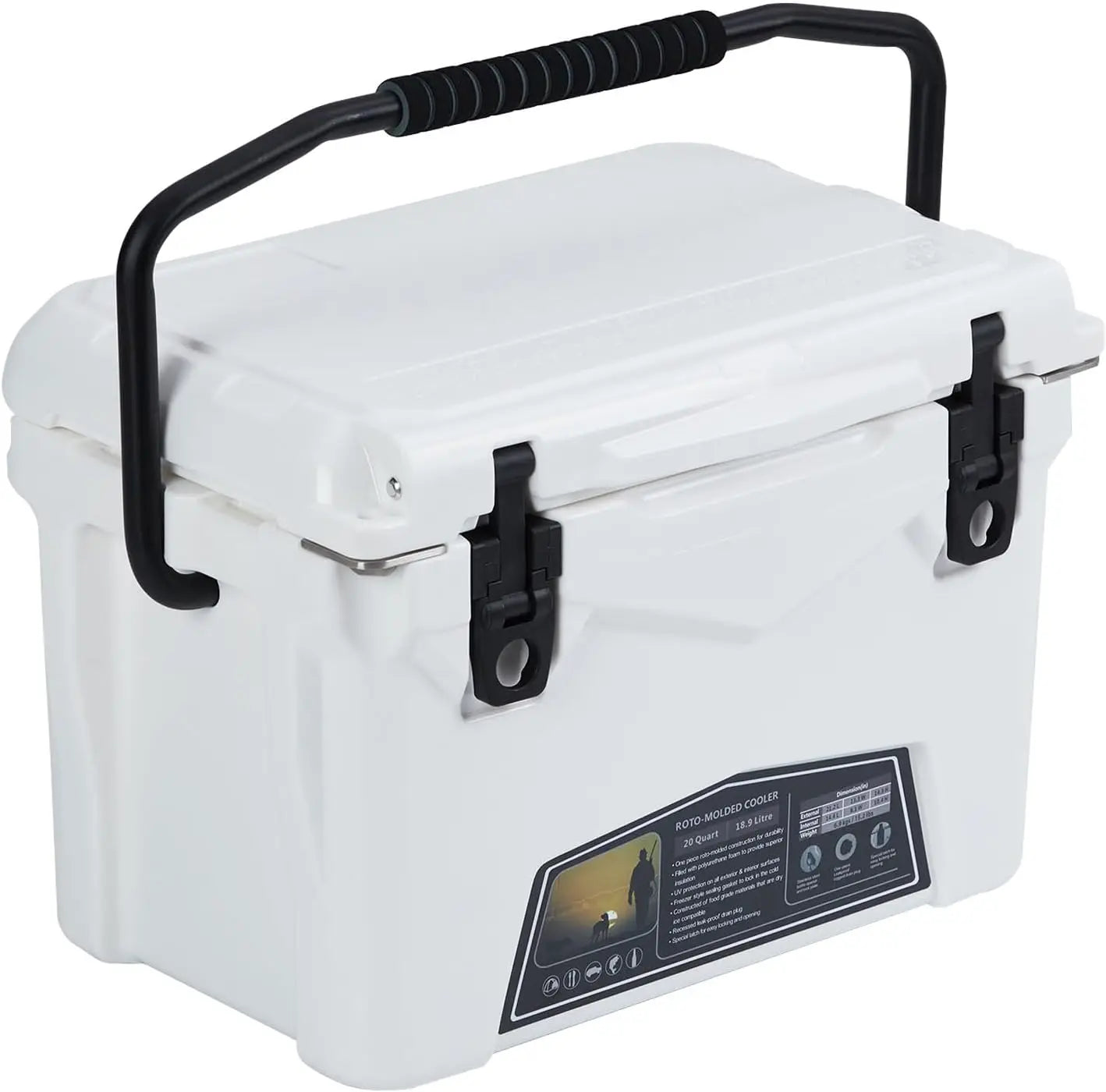 HiMISSH Portable Ice Cooler With Cup Holder And Accessories