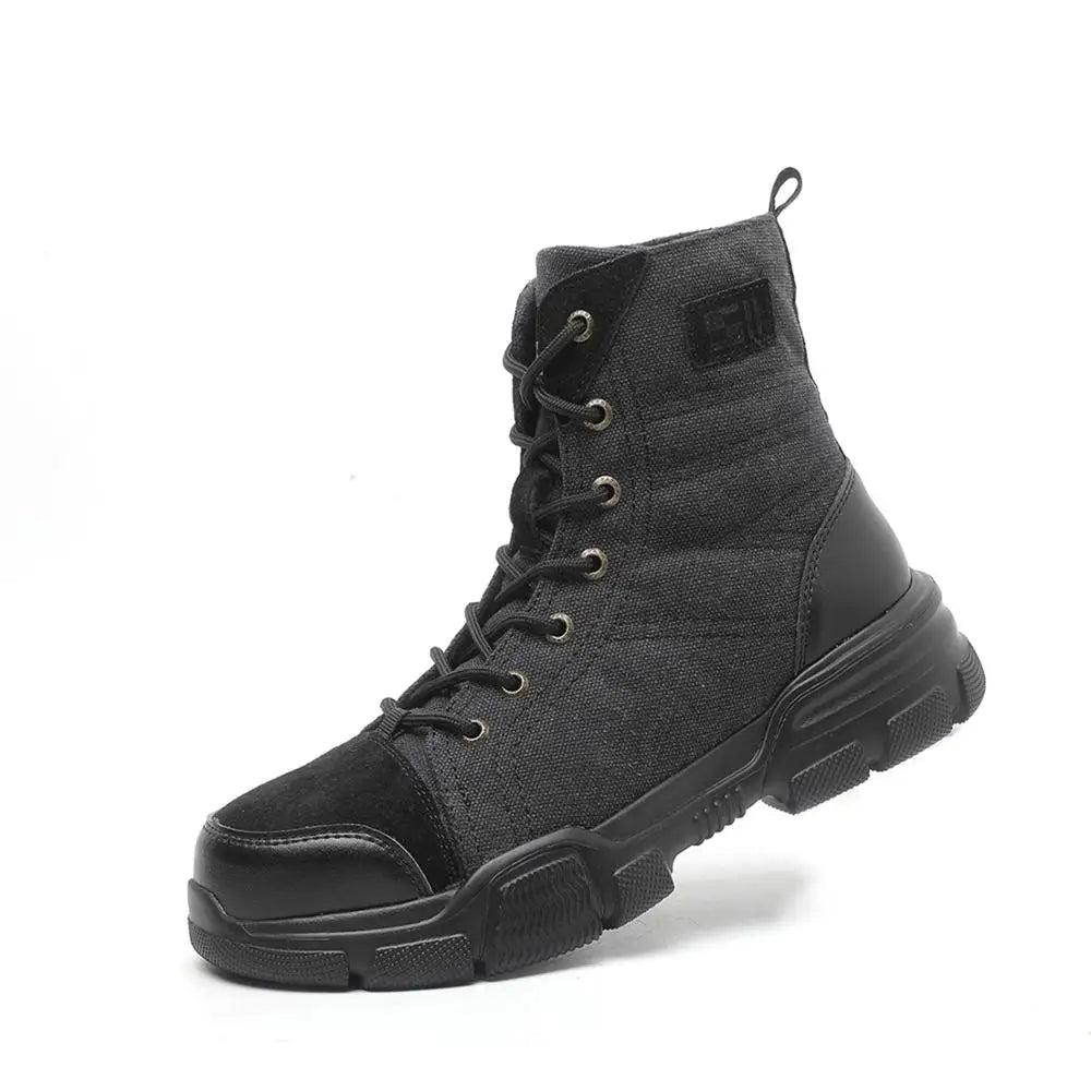 SUADEX Steel Toe Work Boots For Men Safety Shoes Desert
