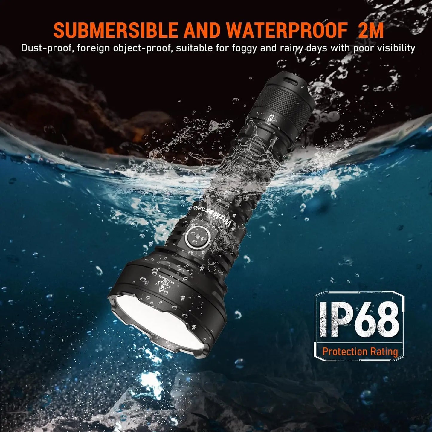 Wurkkos TD01C Tactical Flashlight USB Rechargeable 1800 Lumens