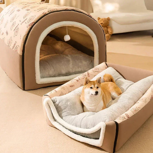 Winter Warm Dog House Detachable Bed Kennel For Pets