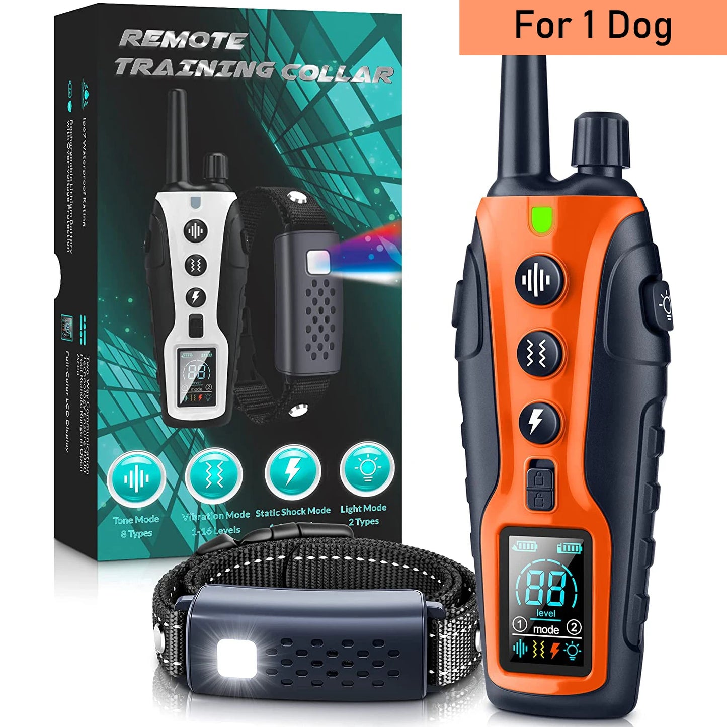 WXRPETH Dog Training Collar Remote Control Beep Vibration Shock 3300ft