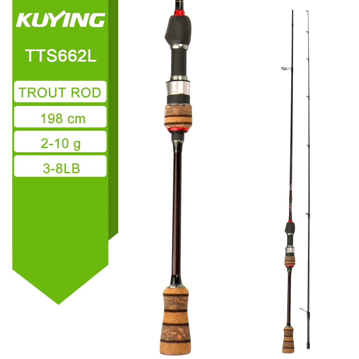 Kuying Teton Spinning Casting Rod For Lure Fishing Baitcaster