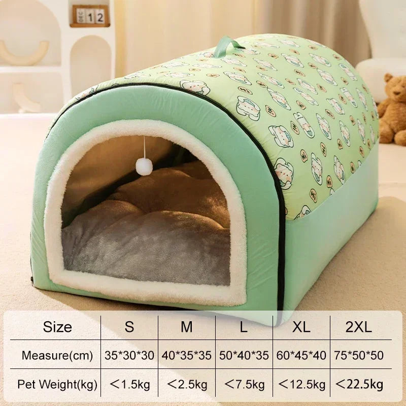 Winter Warm Dog House Detachable Bed Kennel For Pets