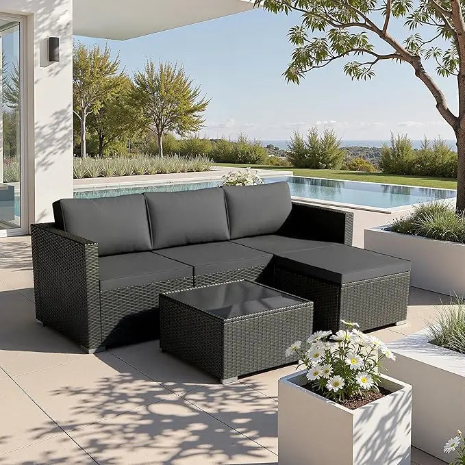 Guangbai All Weather Patio Furniture Set 5 Piece Outdoor