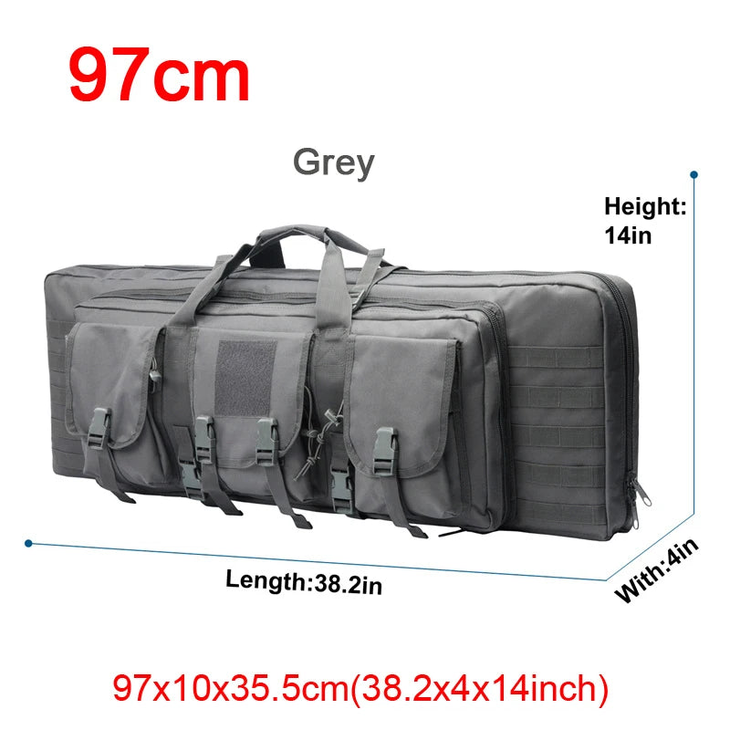 LQARMY Tactical Double Rifle Case Molle Gun Bag For Airsoft