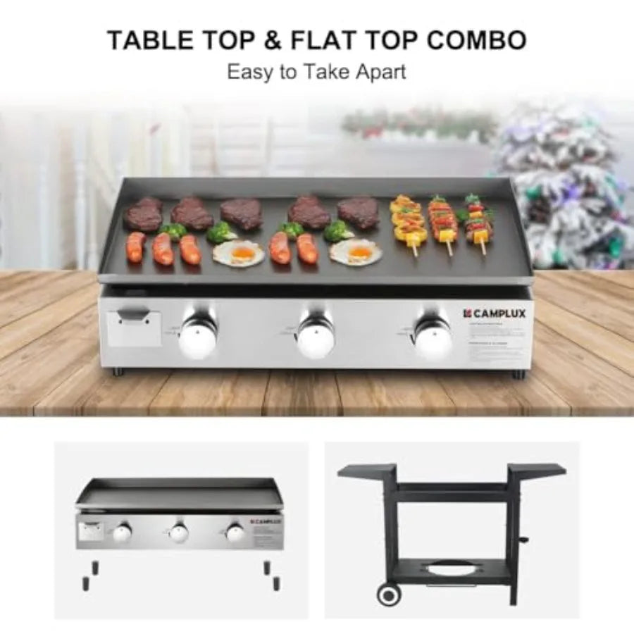 Flat Top Propane Griddle For Outdoor Cooking Station