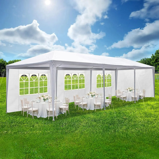 Outdoor Waterproof Gazebo Canopy Tent With Removable Sidewalls And Windows