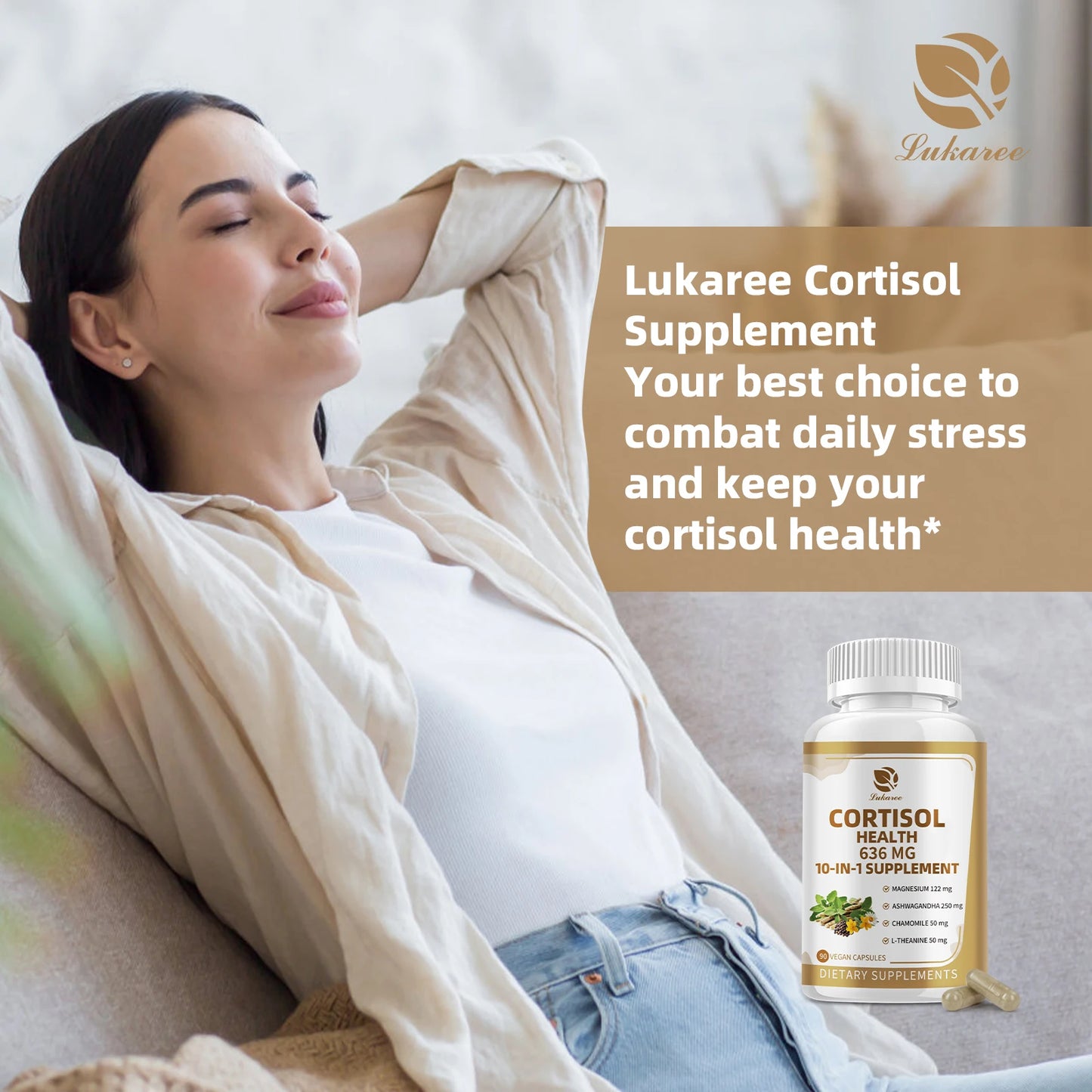 Beworths Cortisol Capsules With Magnesium Ashwagandha For Brain Health