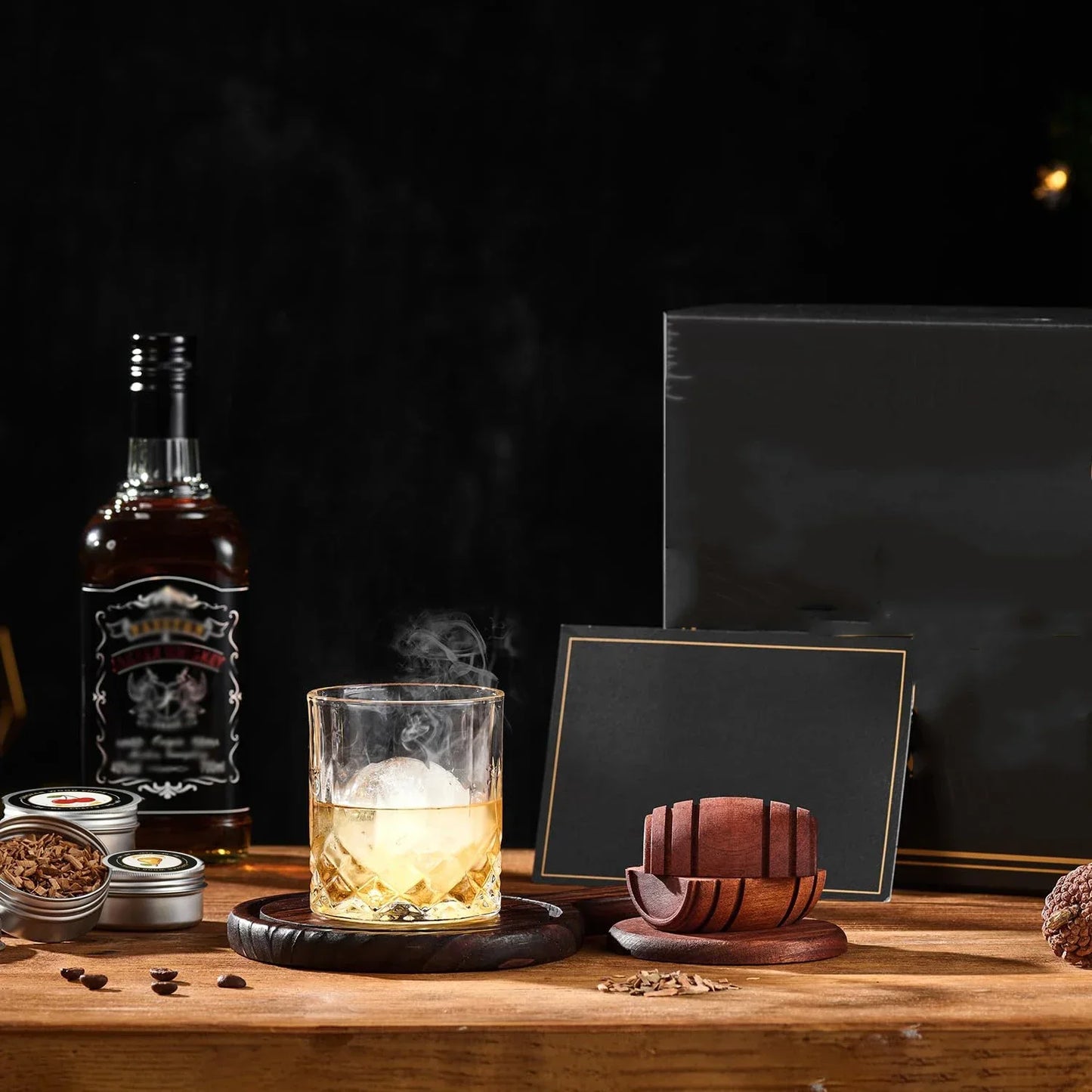 Whiskey Smoker Kit With Wood Chips 6 Flavors Bar Set