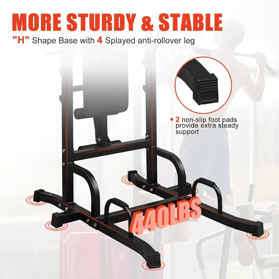 XMSJ Adjustable Dip Bar Station For Home Gym Multifunctional